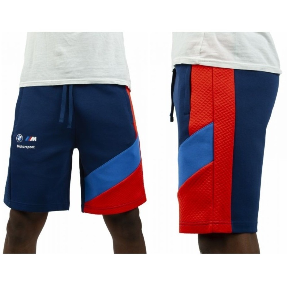 Puma BMW MMS Motorsport Shorts Mens XXL Navy Blue New Colorblock Sweat Shorts